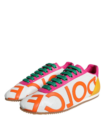  - Multicolor Leather Logo Casual Sneakers Shoes