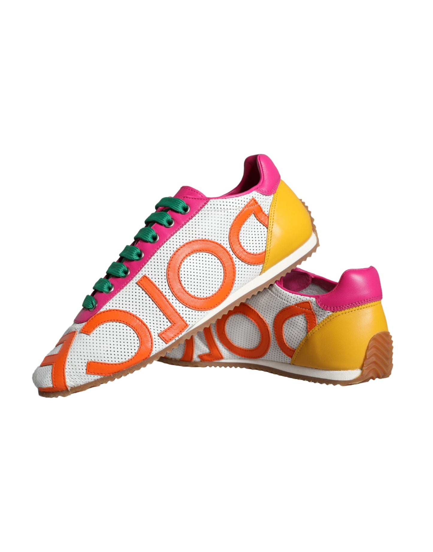  - Multicolor Leather Logo Casual Sneakers Shoes