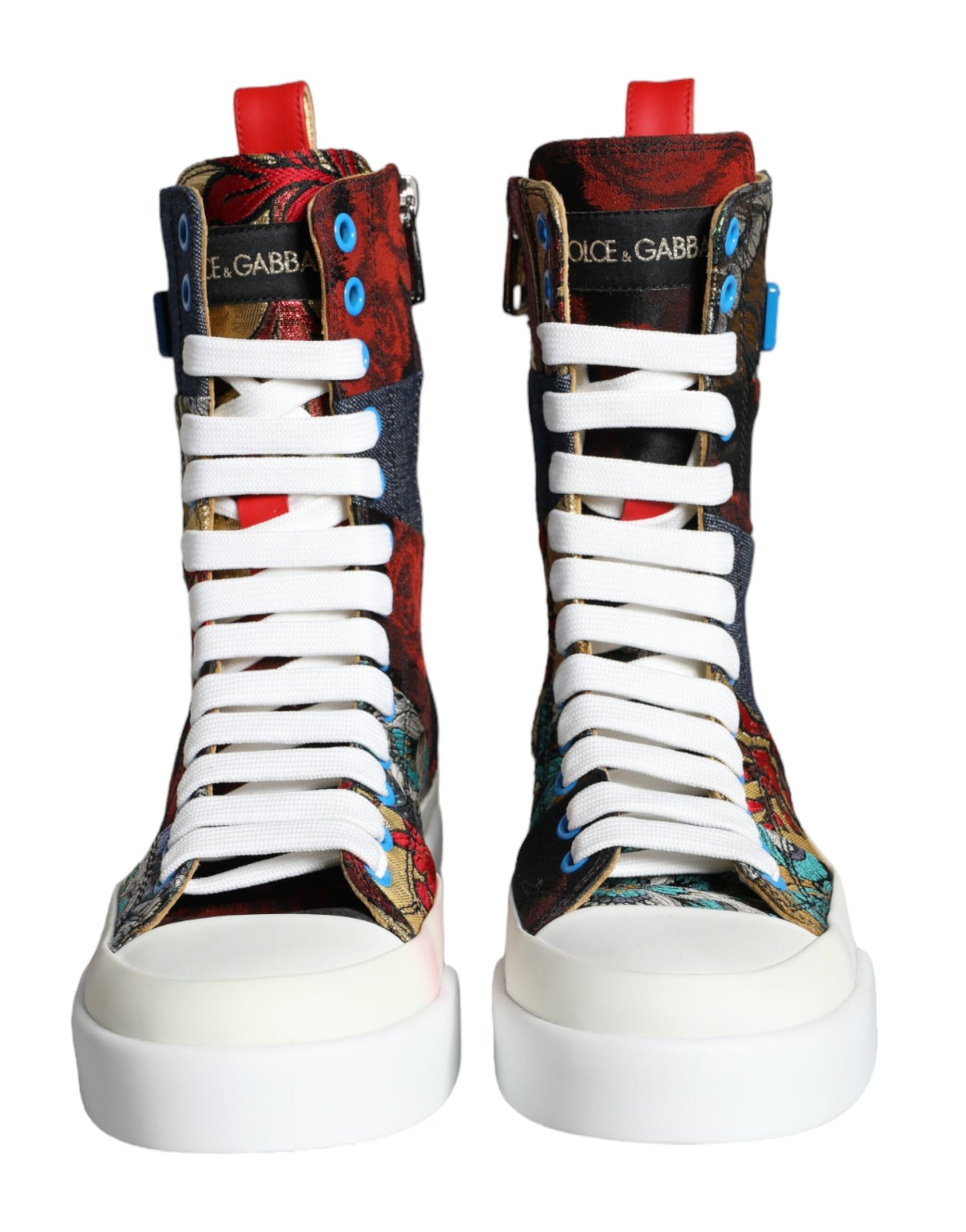  - Multicolor Patchwork Logo High Top Sneakers Shoes