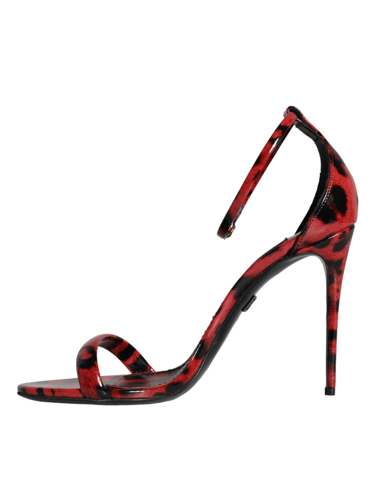  - Red Leopard Leather Ankle Strap Keira Sandals Shoes