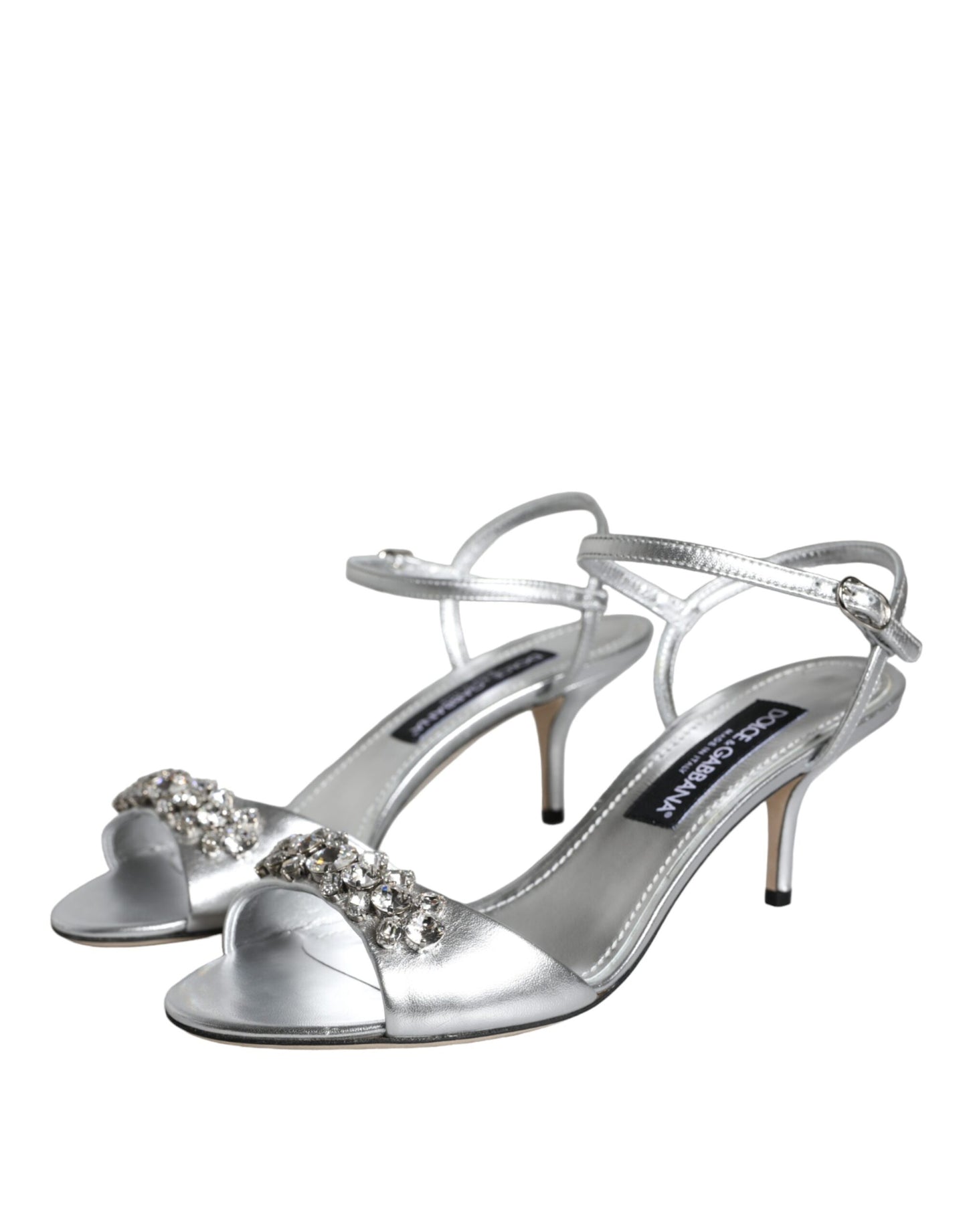  - Silver Crystal AnkleStrap Keira Sandals Shoes