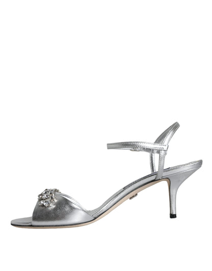  - Silver Crystal AnkleStrap Keira Sandals Shoes