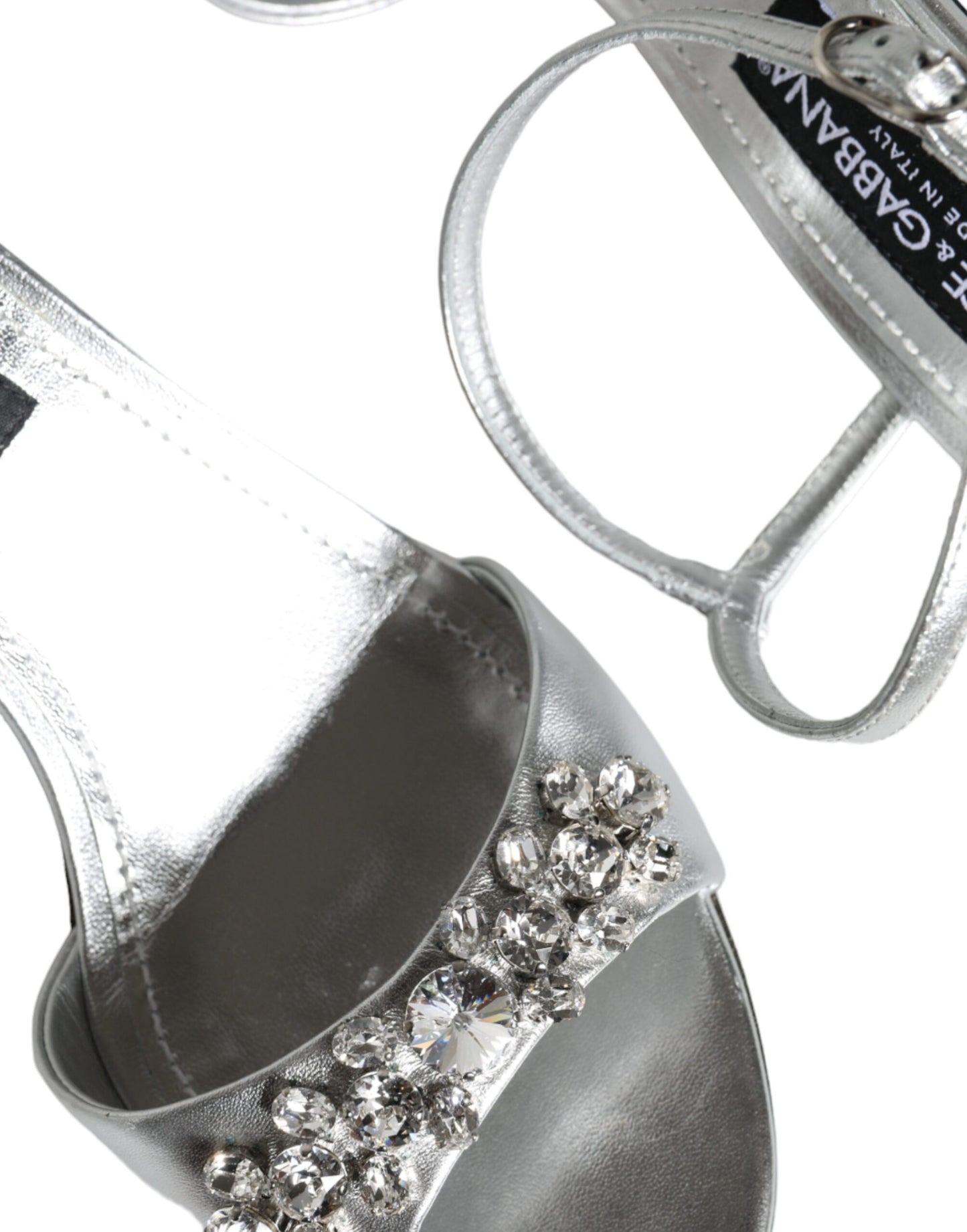  - Silver Crystal AnkleStrap Keira Sandals Shoes