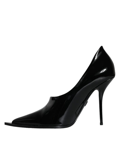  - Black Patent Leather High Heels Pumps Shoes