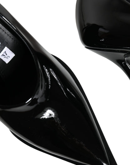  - Black Patent Leather High Heels Pumps Shoes