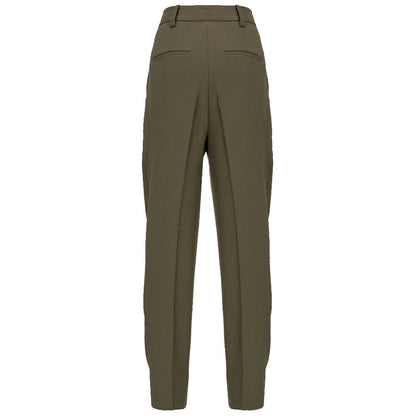  - Green Polyester Jeans & Pant