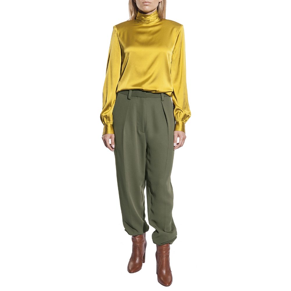  - Green Polyester Jeans & Pant