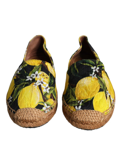 Multicolor Lemon Slip On Espadrilles Shoes