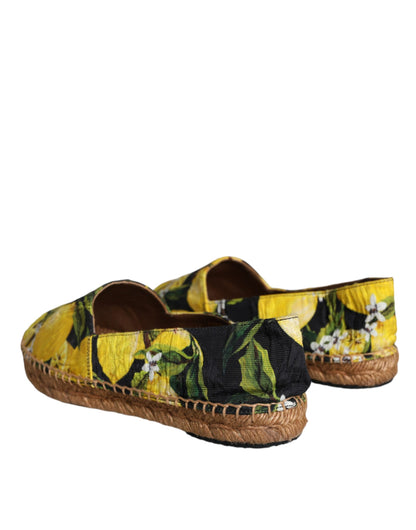 Multicolor Lemon Slip On Espadrilles Shoes