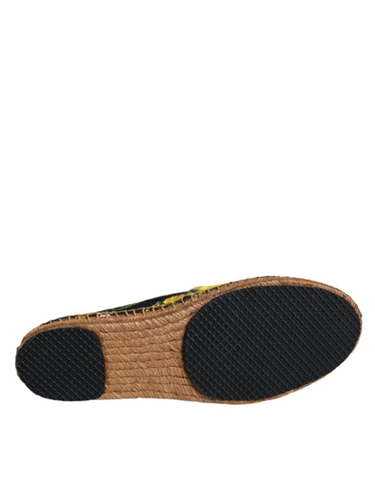 Multicolor Lemon Slip On Espadrilles Shoes