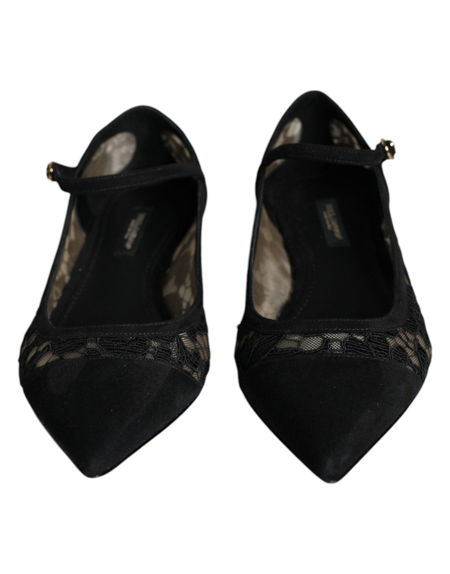 Black Taormina Lace Bellucci Flats Shoes - The Luxe Alliance