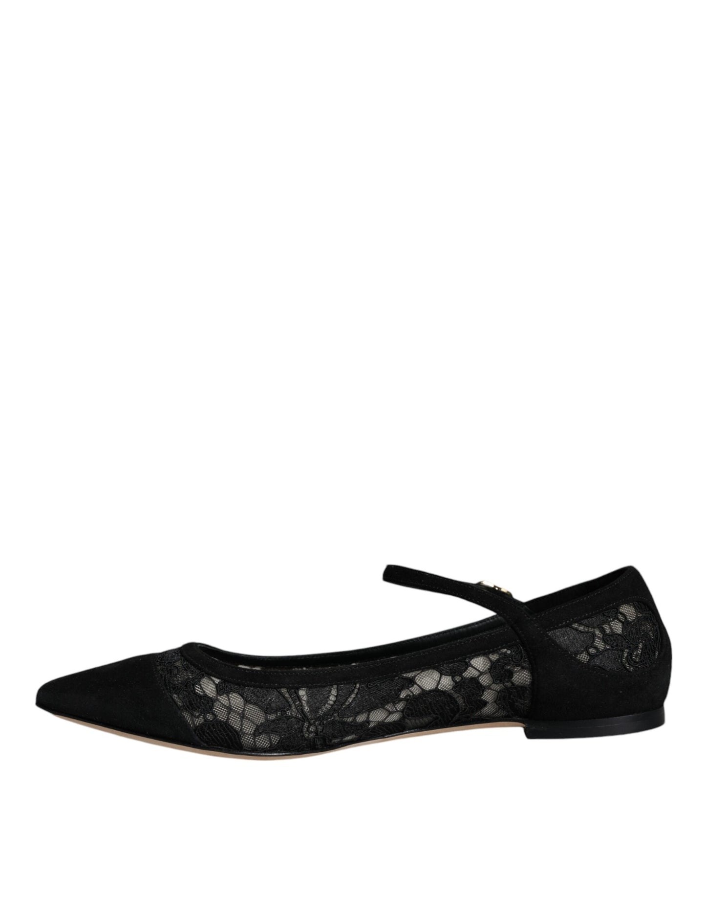 Black Taormina Lace Bellucci Flats Shoes - The Luxe Alliance