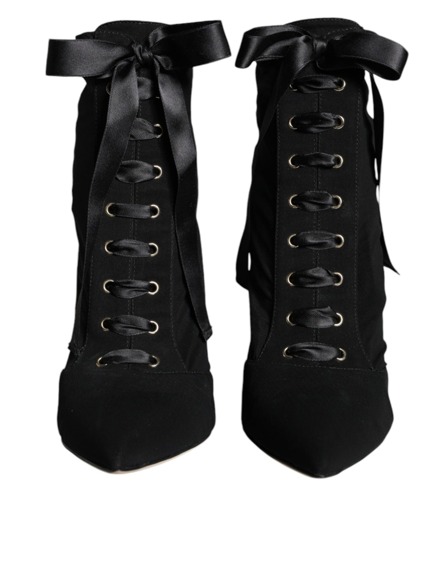 Black Jersey Stretch Ankle Booties Shoes - The Luxe Alliance