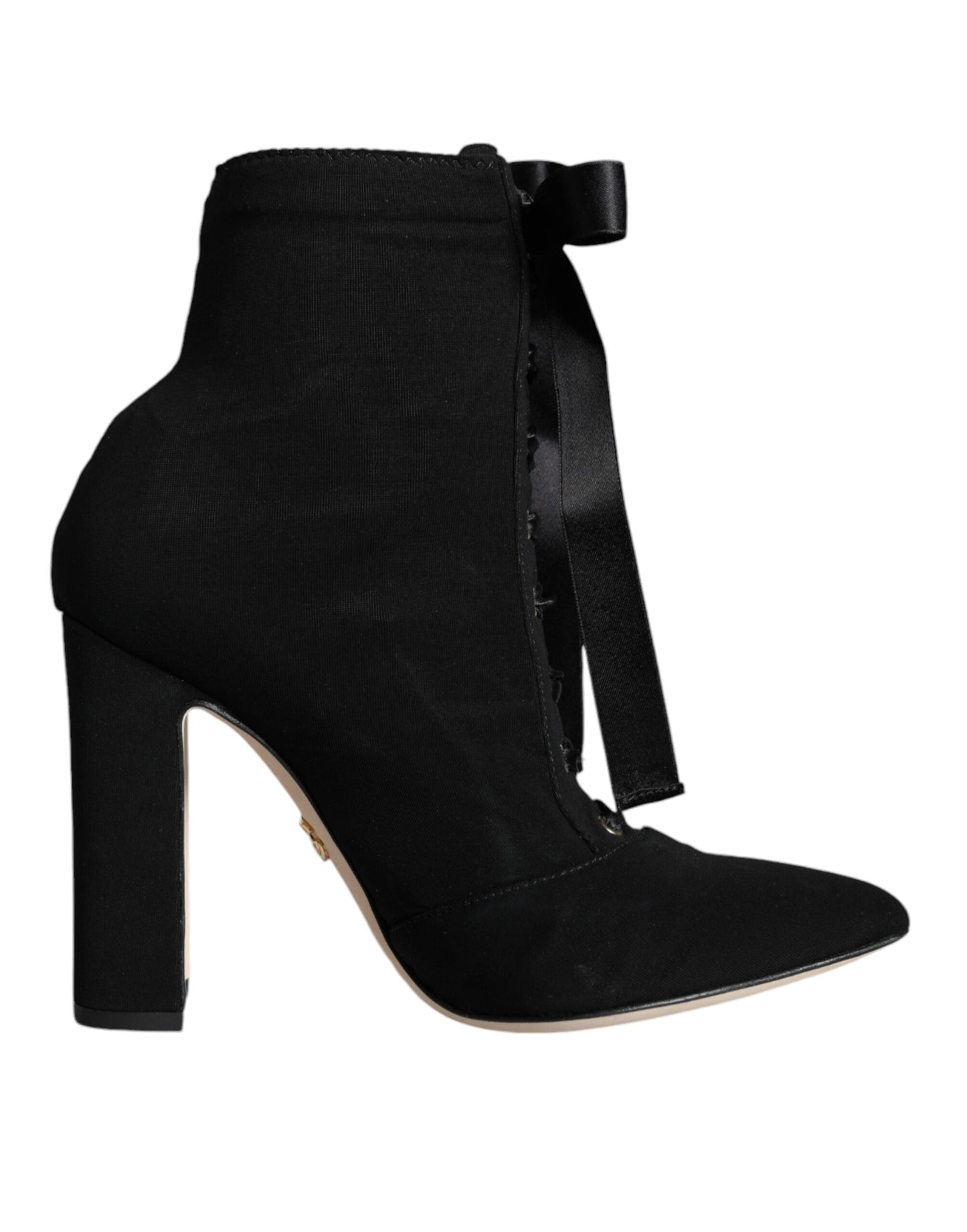 Black Jersey Stretch Ankle Booties Shoes - The Luxe Alliance