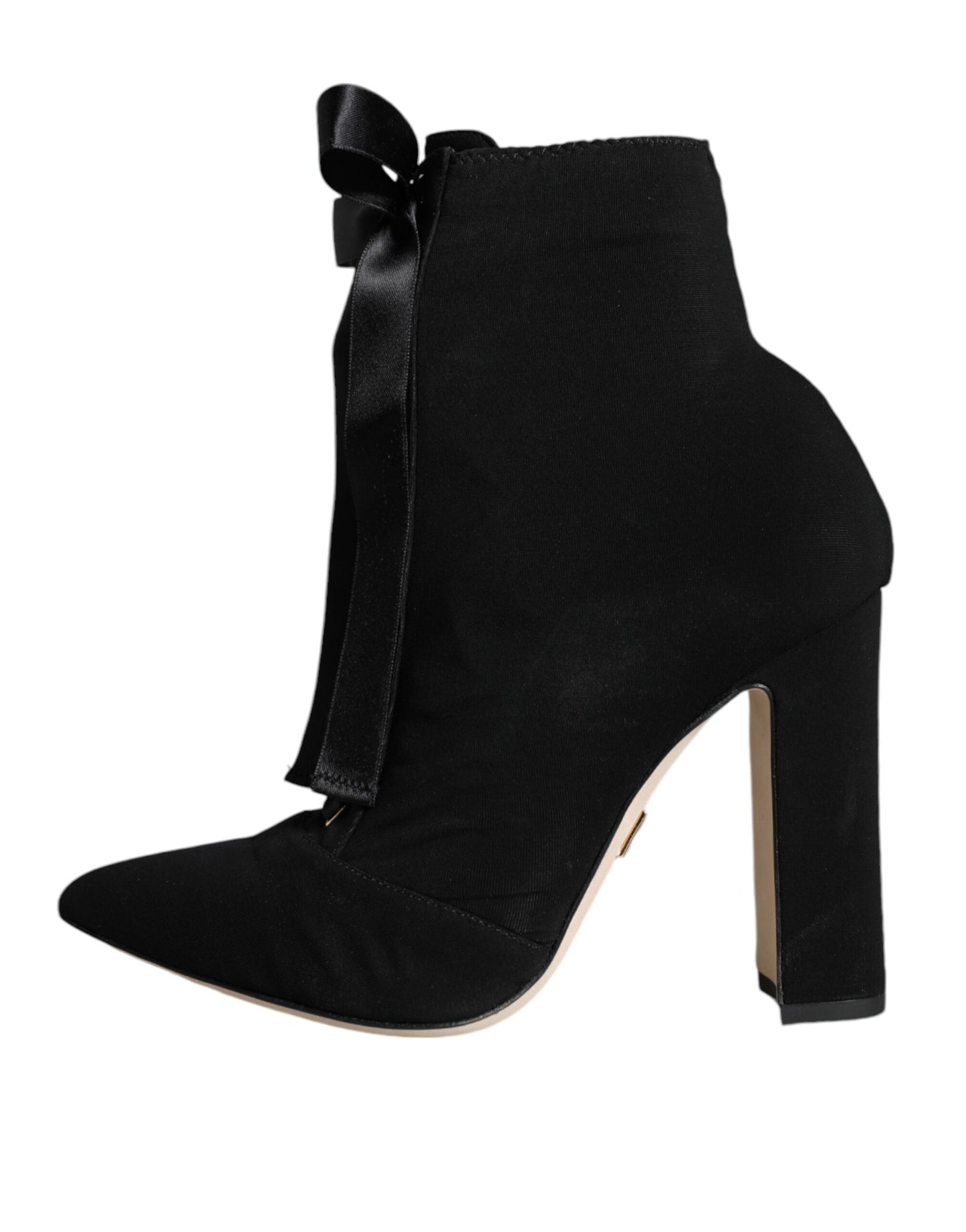 Black Jersey Stretch Ankle Booties Shoes - The Luxe Alliance