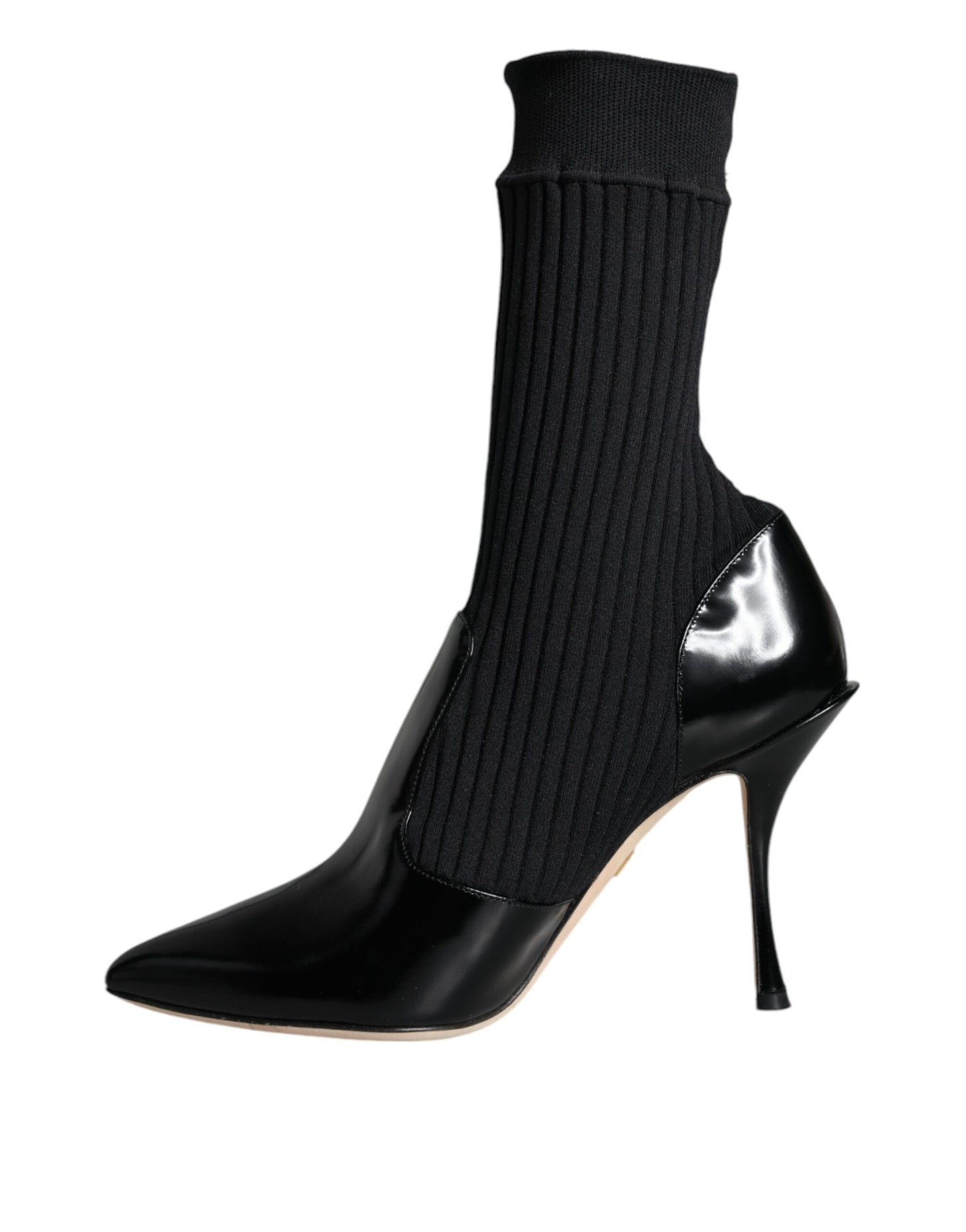 Black Stretch Stilettos Booties Socks Shoes - The Luxe Alliance