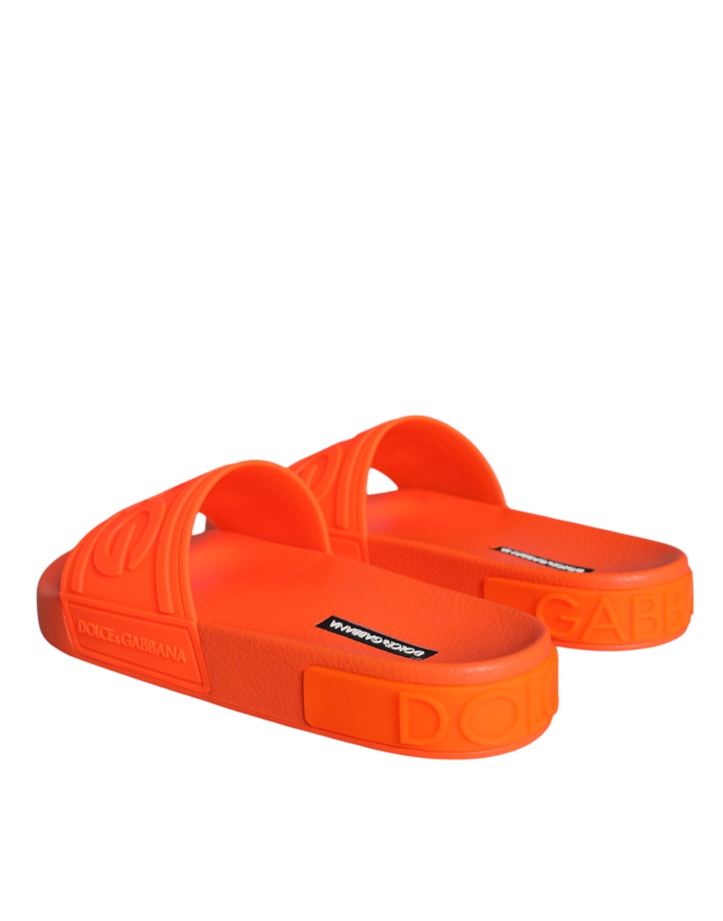 Orange Rubber Slides Sandals Beachwear Shoes - The Luxe Alliance