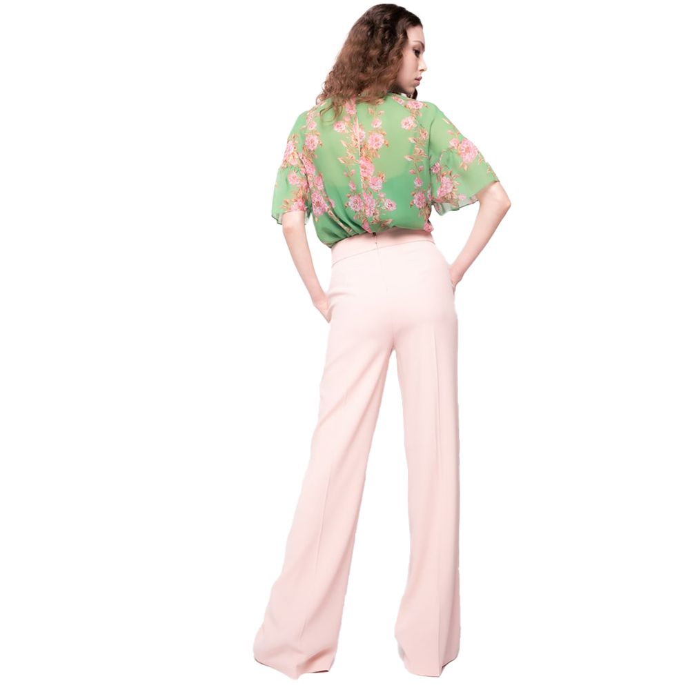  - Pink Polyester Jeans & Pant