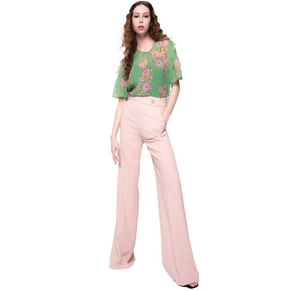  - Pink Polyester Jeans & Pant