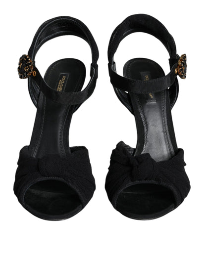  - Black KEIRA Heels Ankle Strap Sandals Shoes