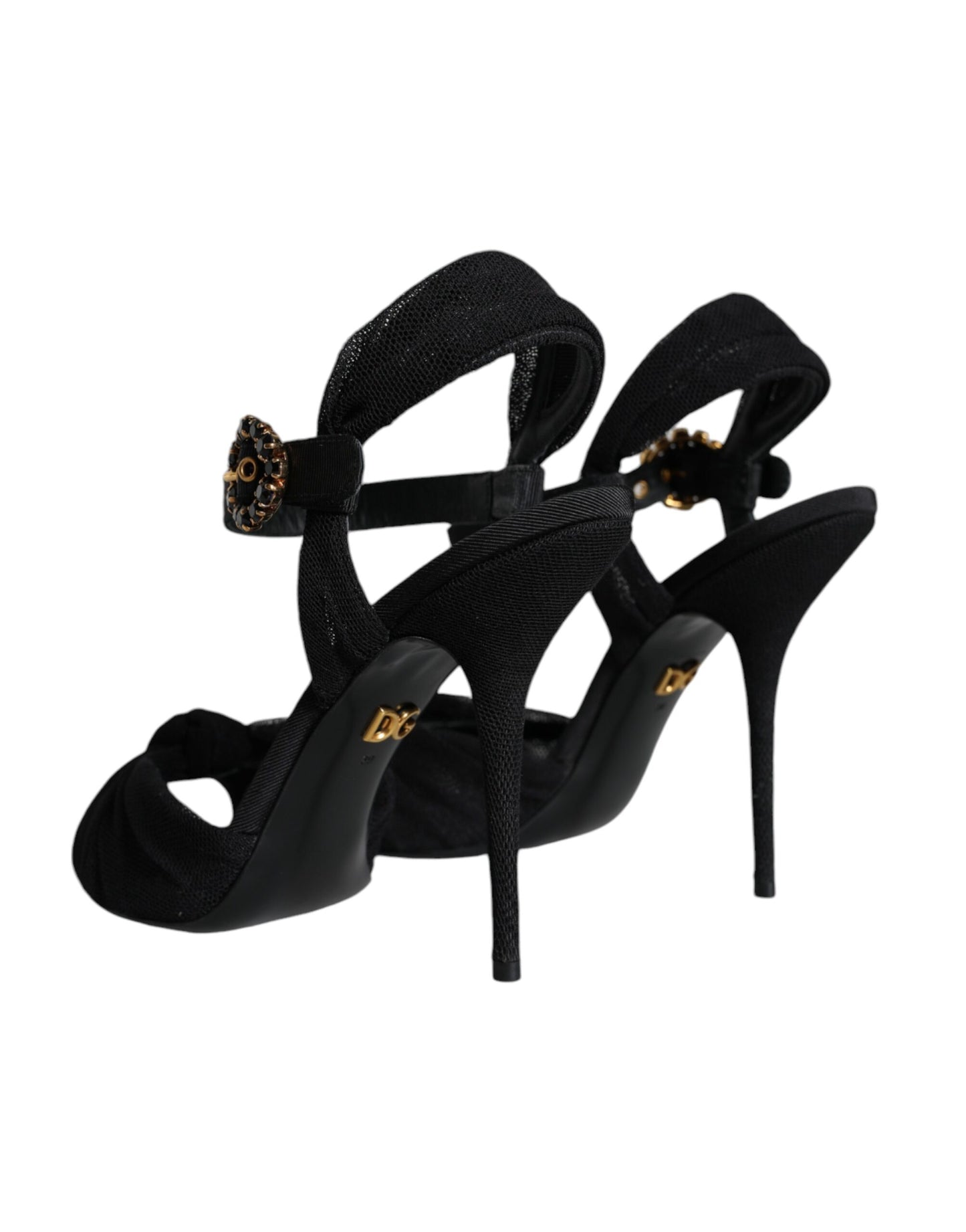  - Black KEIRA Heels Ankle Strap Sandals Shoes