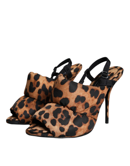 Brown Leopard Keira Slingback Heels