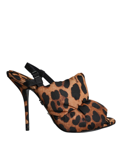 Brown Leopard Keira Slingback Heels