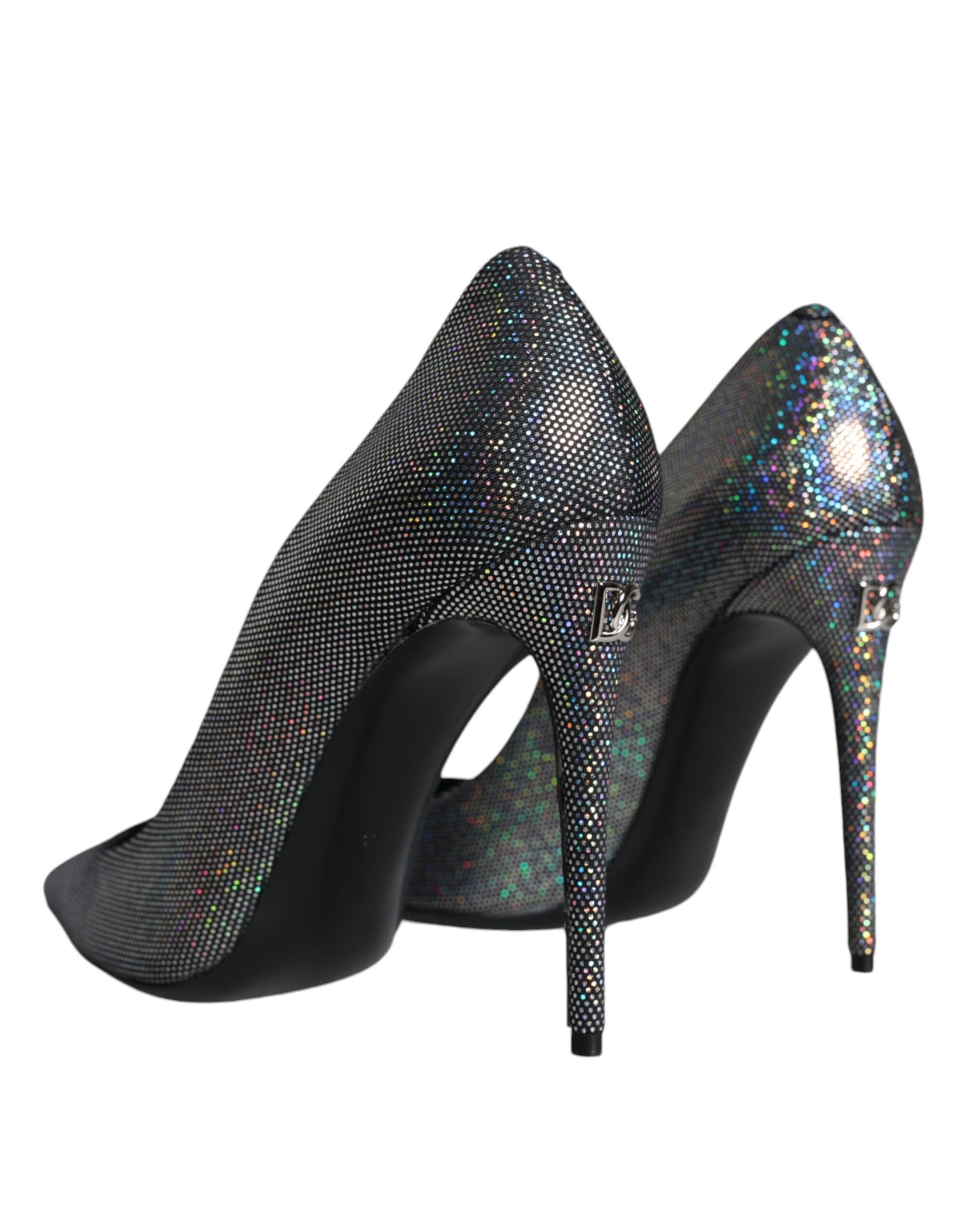 Multicolor Strass Leather Heels Pumps Shoes