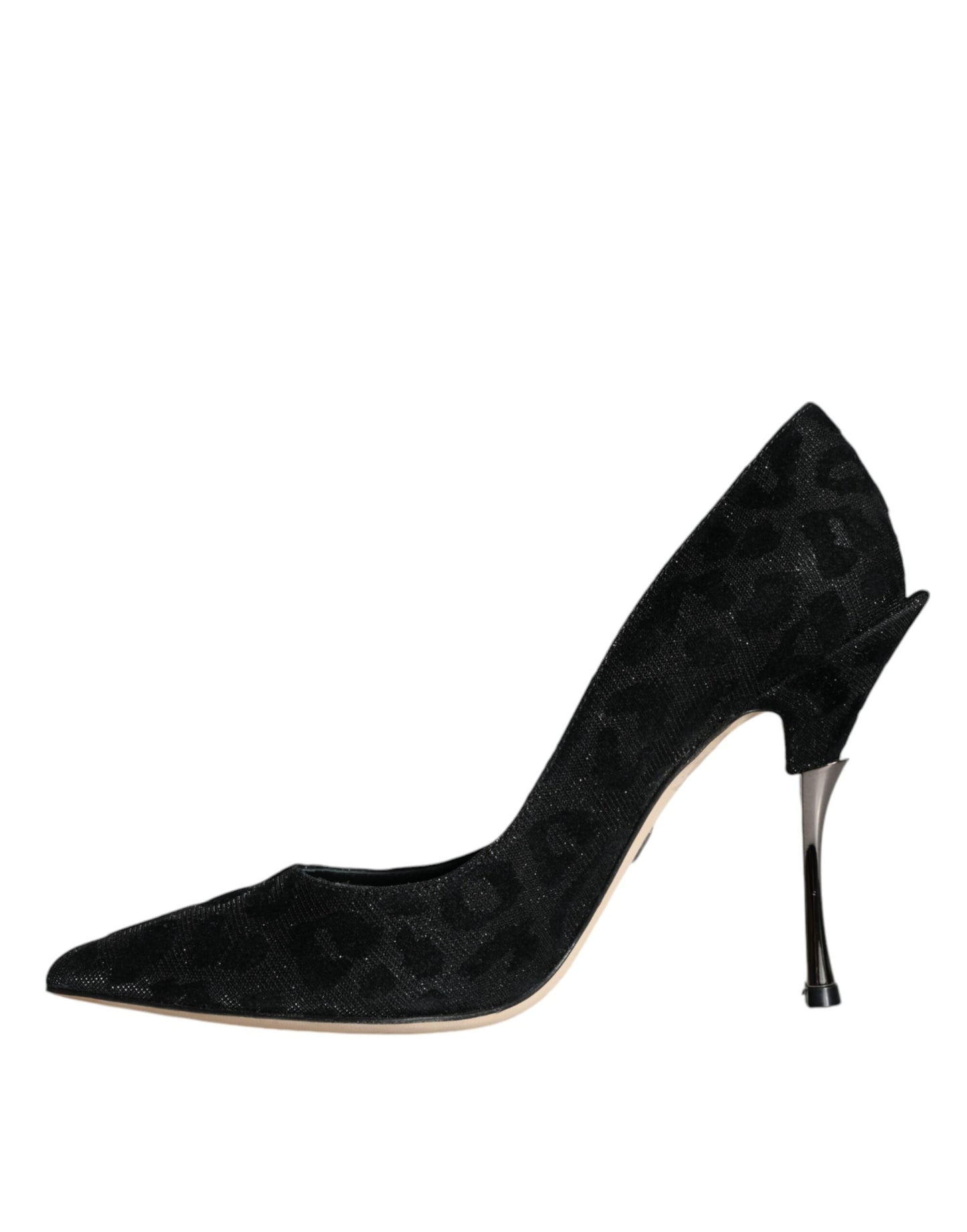  - Black Leopard Lurex High Heels Pumps Shoes