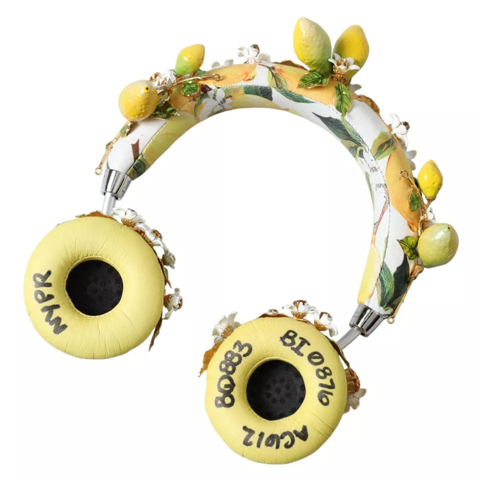  - Lemon Crystal Floral Headset Audio Headphones