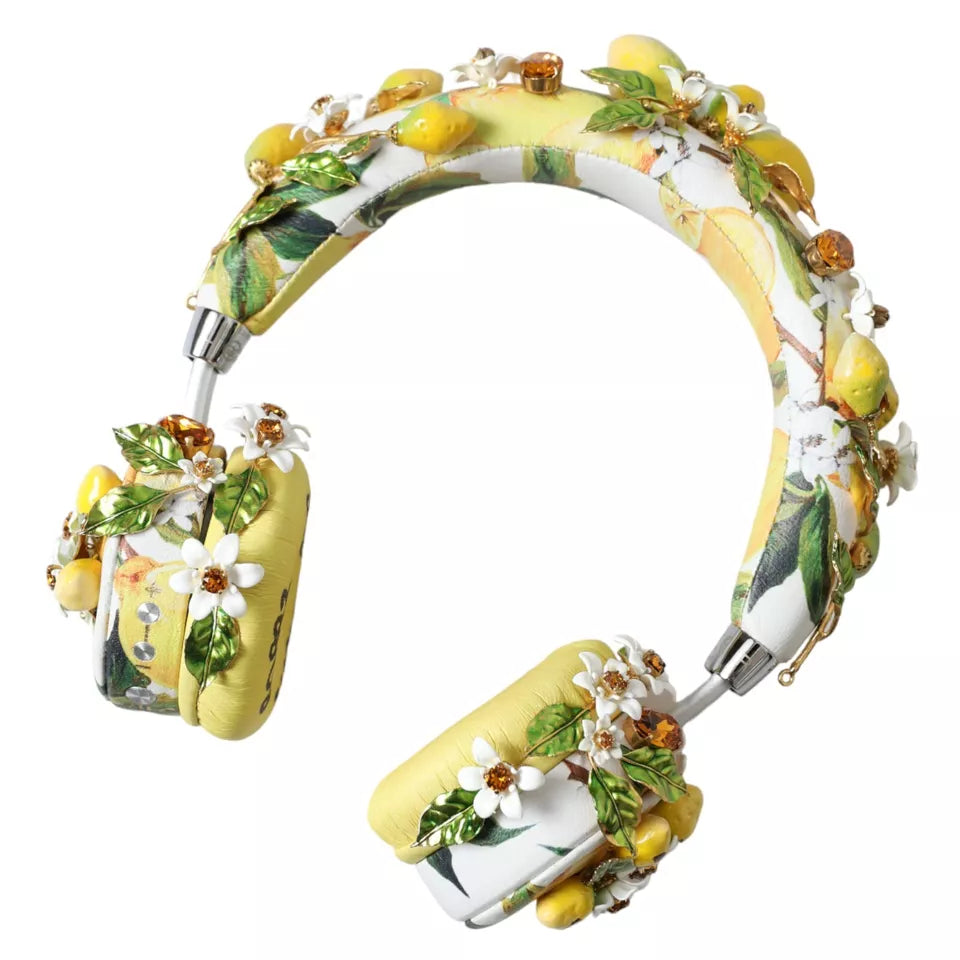  - Lemon Crystal Floral Headset Audio Headphones