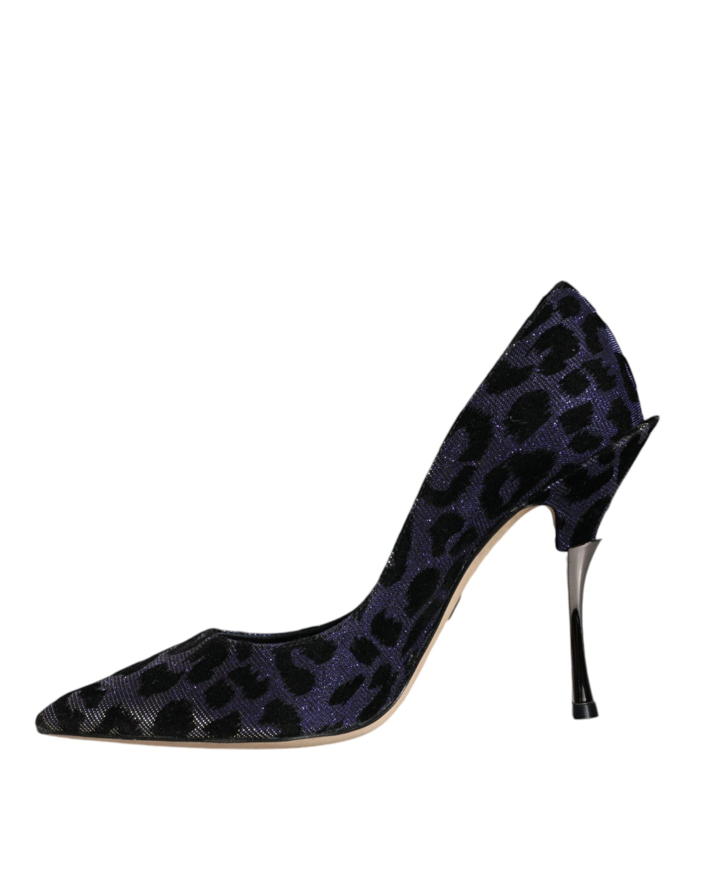 Violet Leopard Lurex High Heels Pumps Shoes