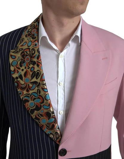  - Multicolor Patchwork Single Breasted Blazer