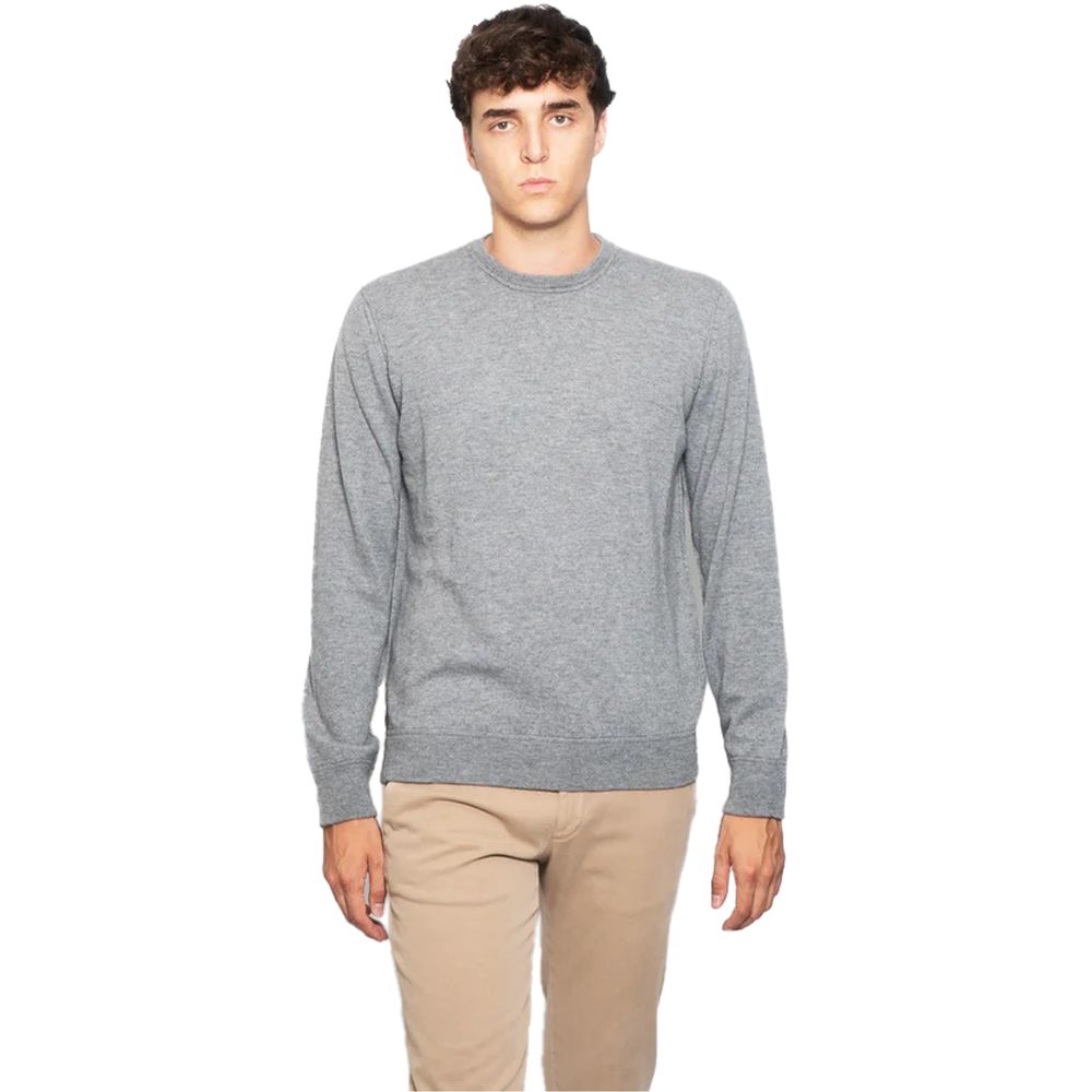  - Gray Wool Mens Crewneck Sweater