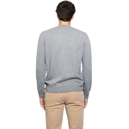  - Gray Wool Mens Crewneck Sweater