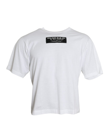  - White Cotton Short Sleeve Crewneck T-shirt