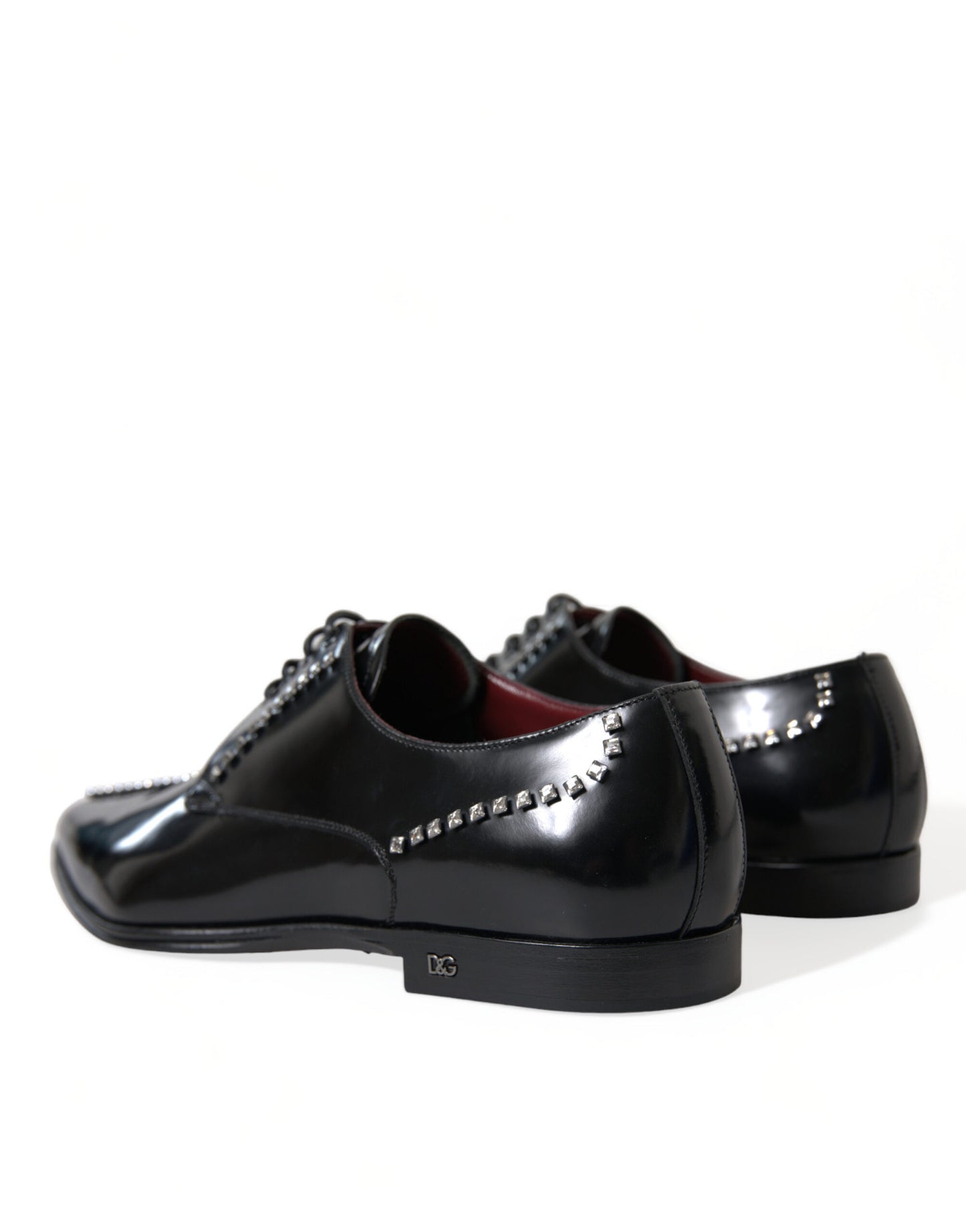  - Black Leather Crystal Dress Formal Shoes