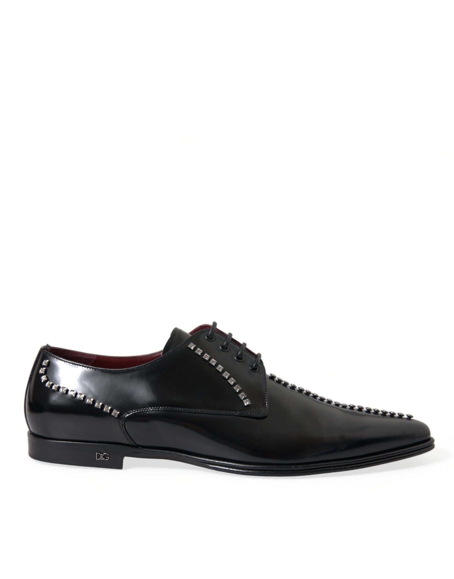  - Black Leather Crystal Dress Formal Shoes