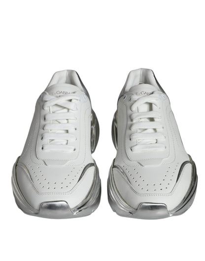  - White Silver Daymaster Leather Sneakers Shoes