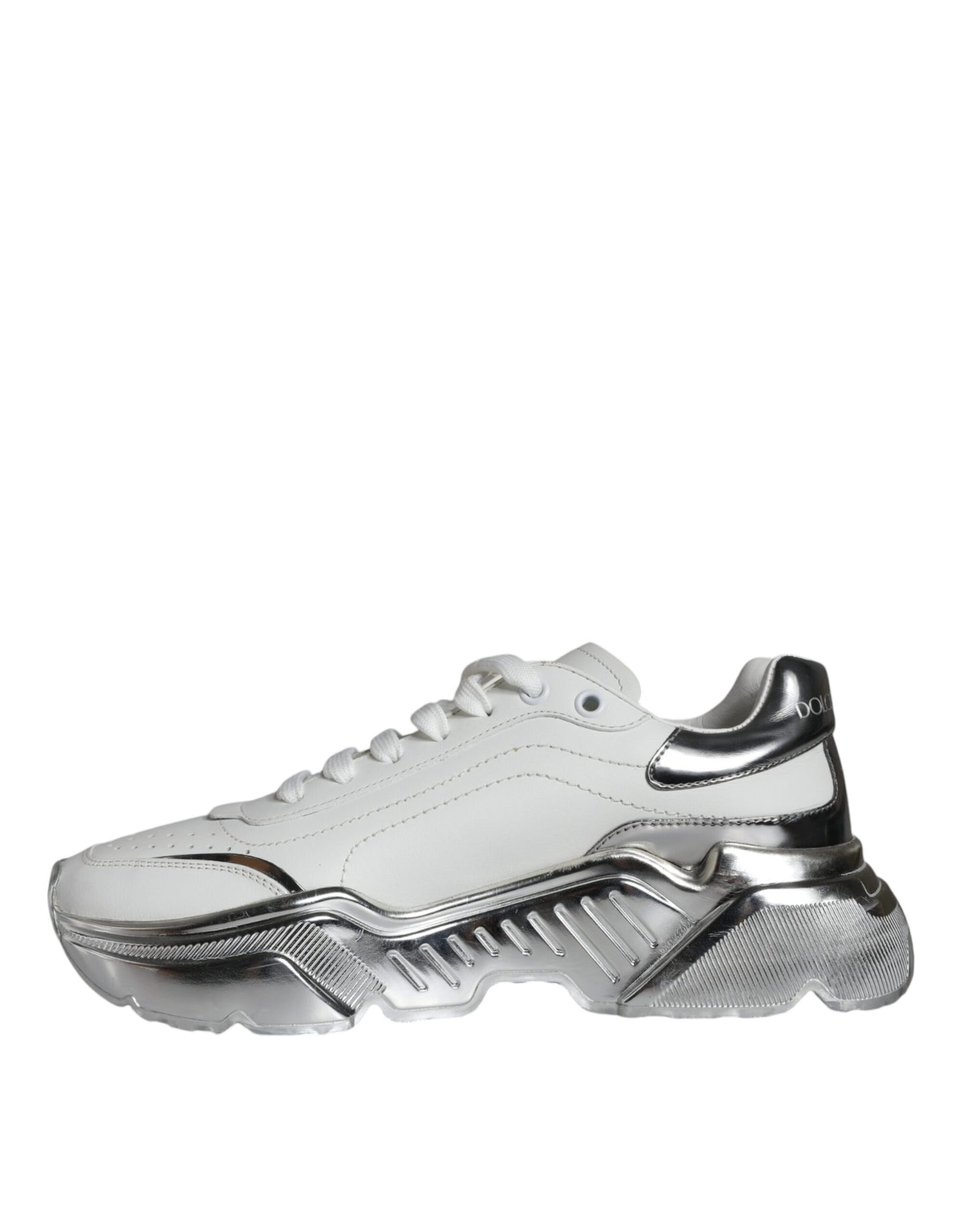  - White Silver Daymaster Leather Sneakers Shoes