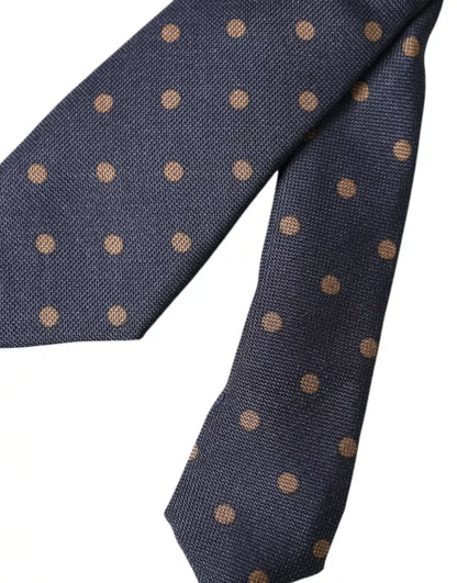 Black Dotted Fantasy Silk Adjustable Men Tie - The Luxe Alliance