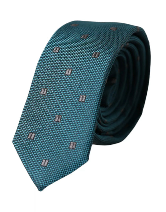  - Green Patterned Silk Adjustable Men Tie