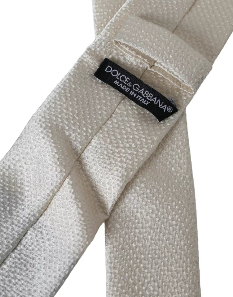  - Off White 100% Silk Adjustable Necktie Men Tie