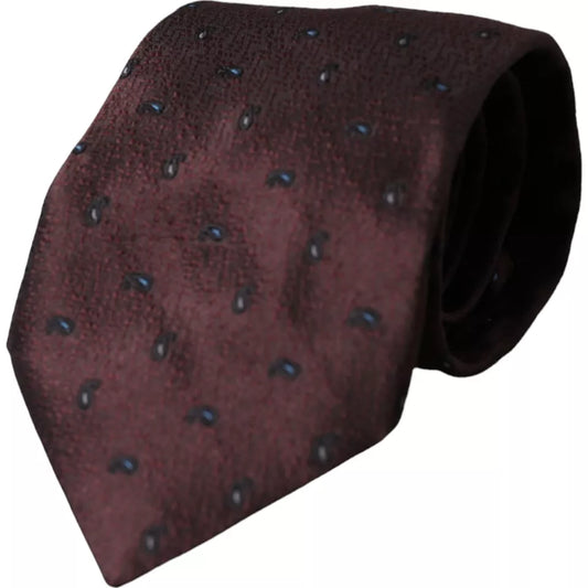  - Bordeaux Fantasy 100% Silk Adjustable Men Tie