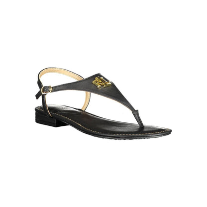 Black Leather Sandal - The Luxe Alliance