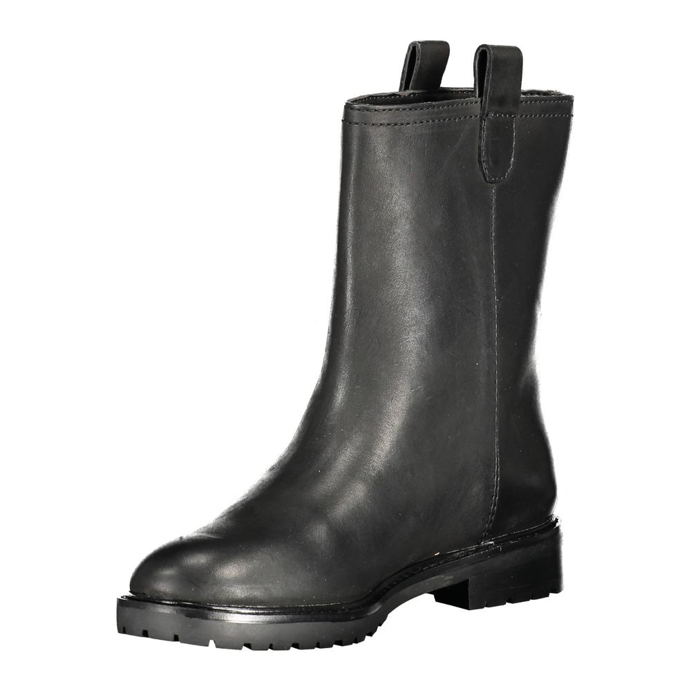 Black Polyester Boot - The Luxe Alliance