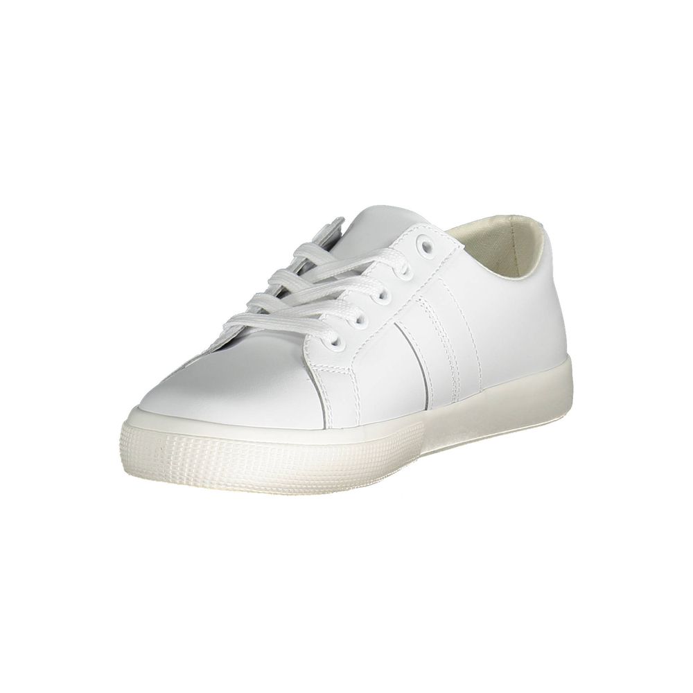 White Polyester Sneaker - The Luxe Alliance