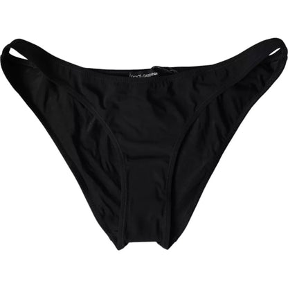 Dolce & Gabbana Black Nylon Bikini Bottom