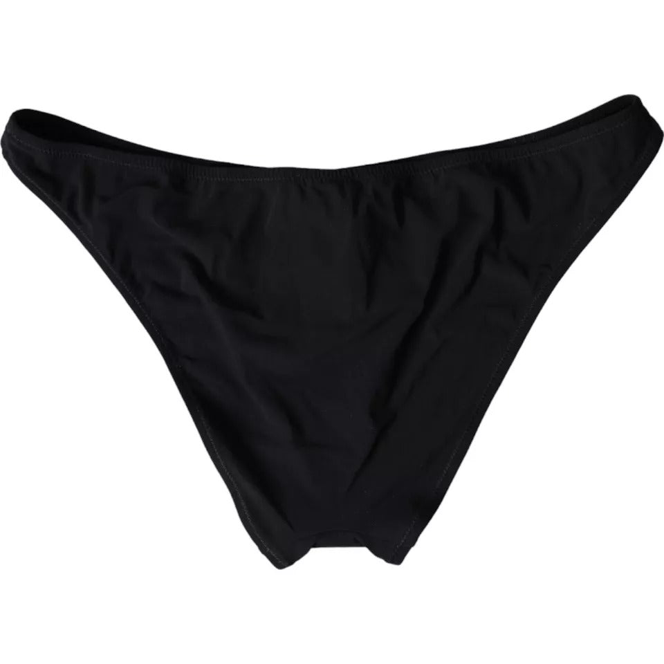 Dolce & Gabbana Black Nylon Bikini Bottom