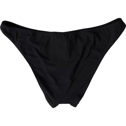 Dolce & Gabbana Black Nylon Bikini Bottom